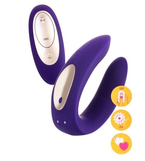 Вибромассажер для пар "Satisfyer Double Plus Remote"